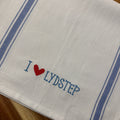 I Love Lydstep Embroidered Tea Towel