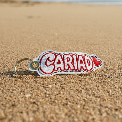 Cariad Keyring on Sand