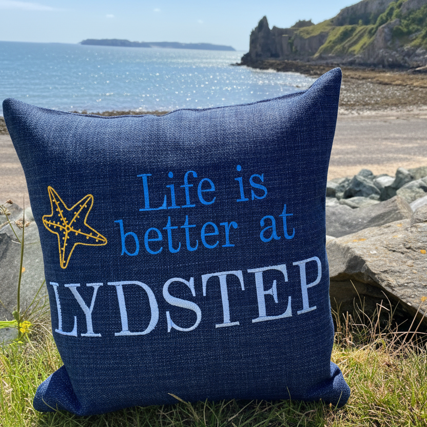 Lydstep cushion on sunny day